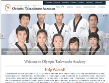 Tablet Screenshot of olympictaekwondoacademy.com